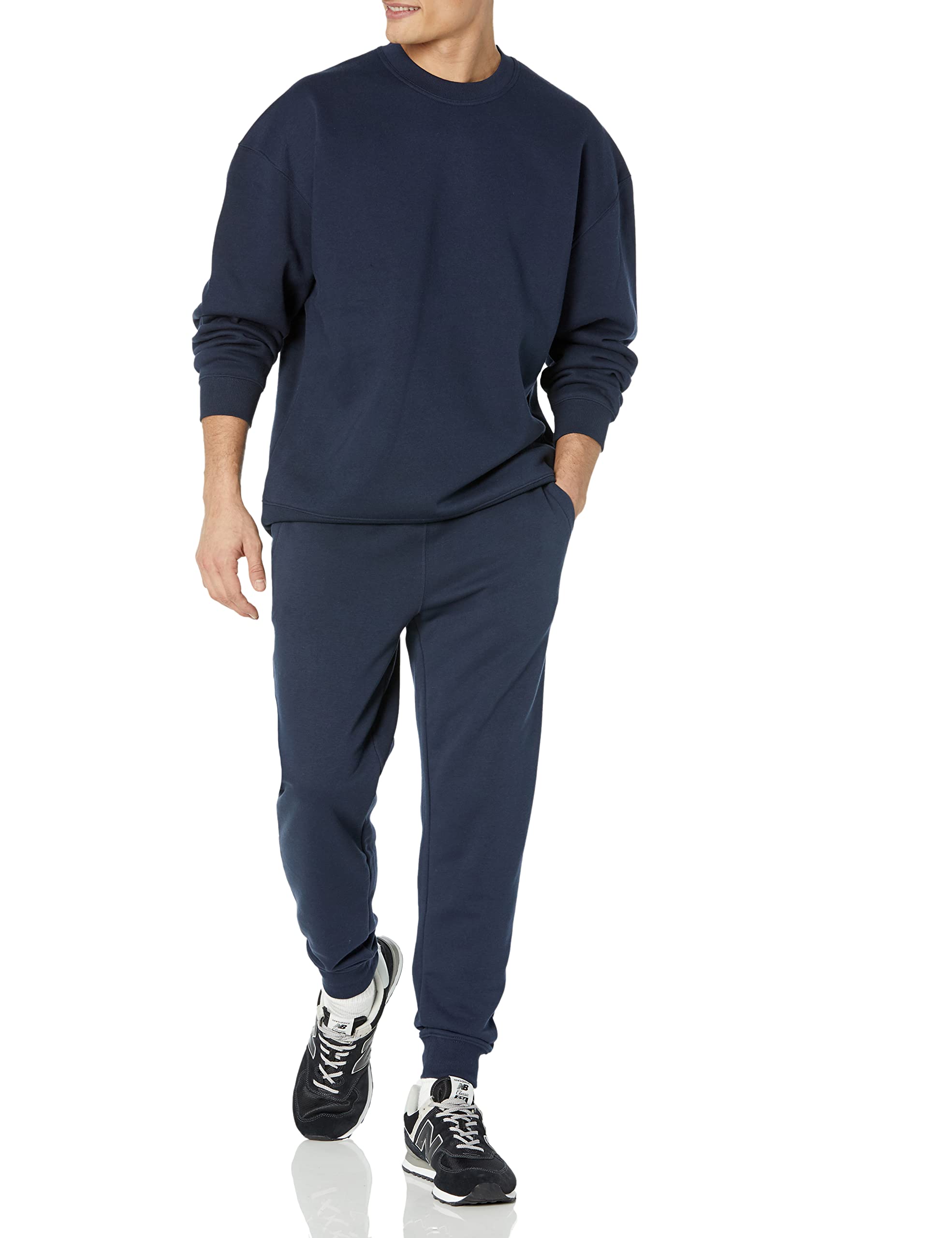 Amazon Essentials Homme Sweat-Shirt Oversize à Col Rond (Grandes Tailles Disponibles)