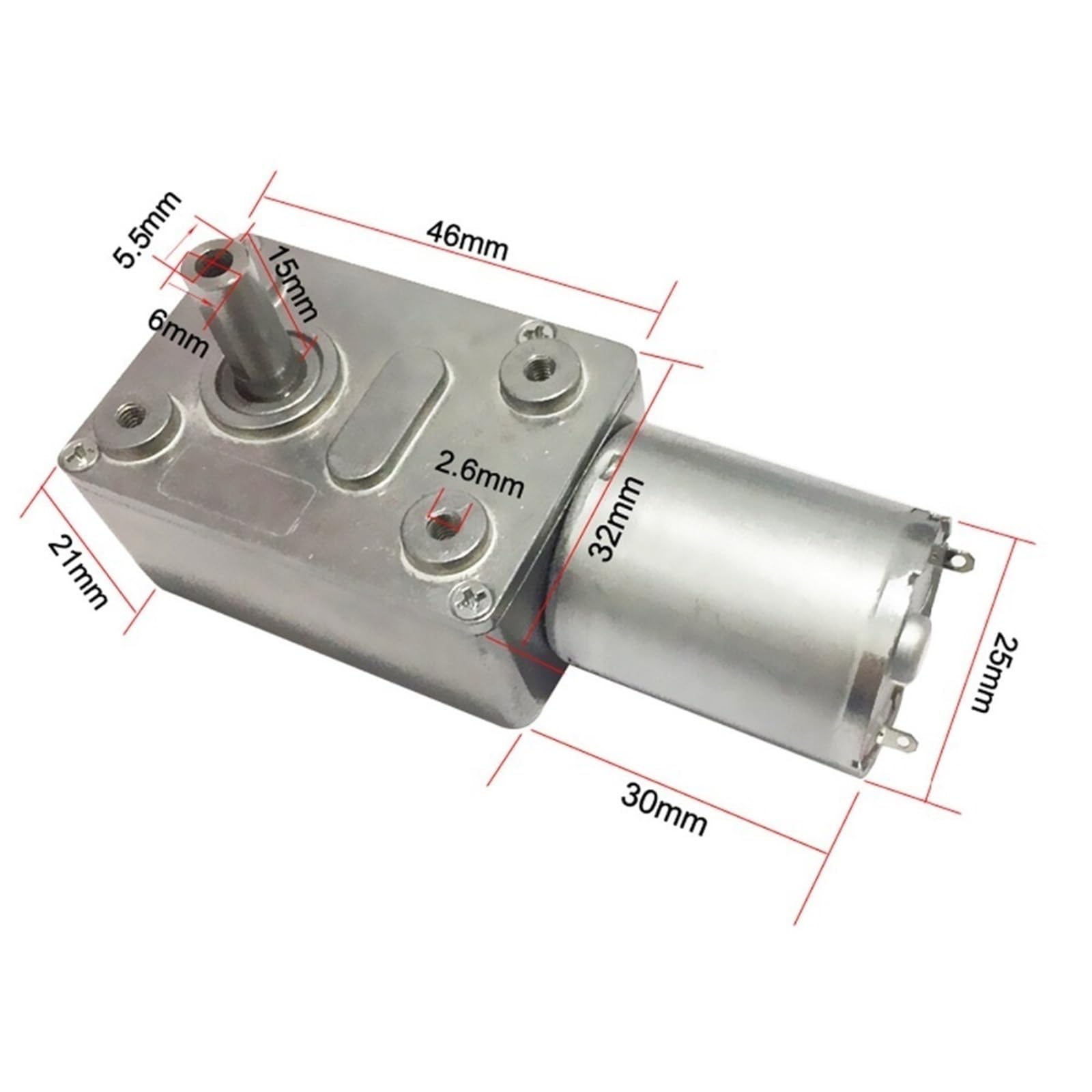 Motor de Engranaje helicoidal de 6V y 24V, Reductor de 12V, 3-210RPM, CC, Motor eléctrico de Alto Torque, Engranaje de Metal, autobloqueo inverso for Equipos de automatización (Size : 12v 30rp