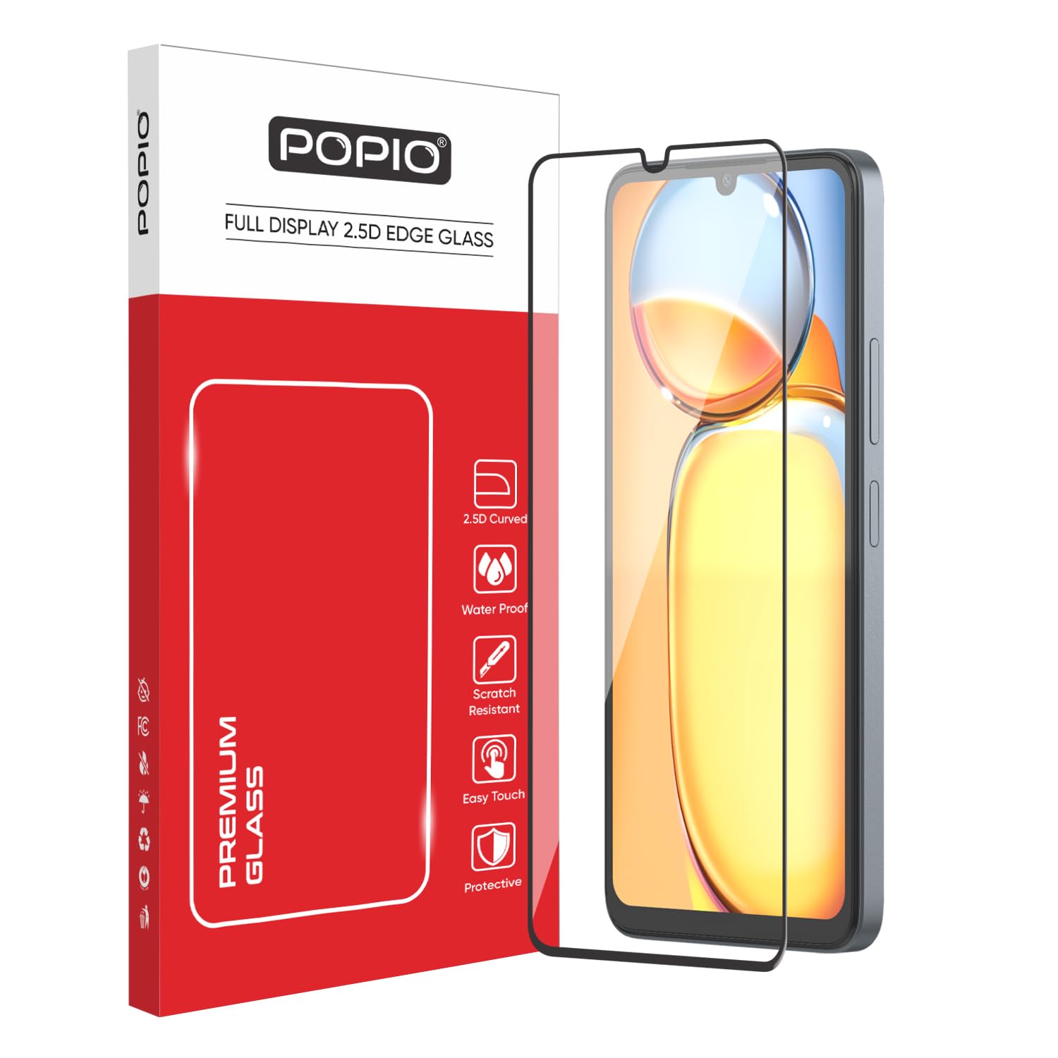 POPIO Military-Grade Gorilla Tempered Glass for Redmi Note 17 | 9H Hardness, Edge-to-Edge, Bubble-Free — Amazon image 9