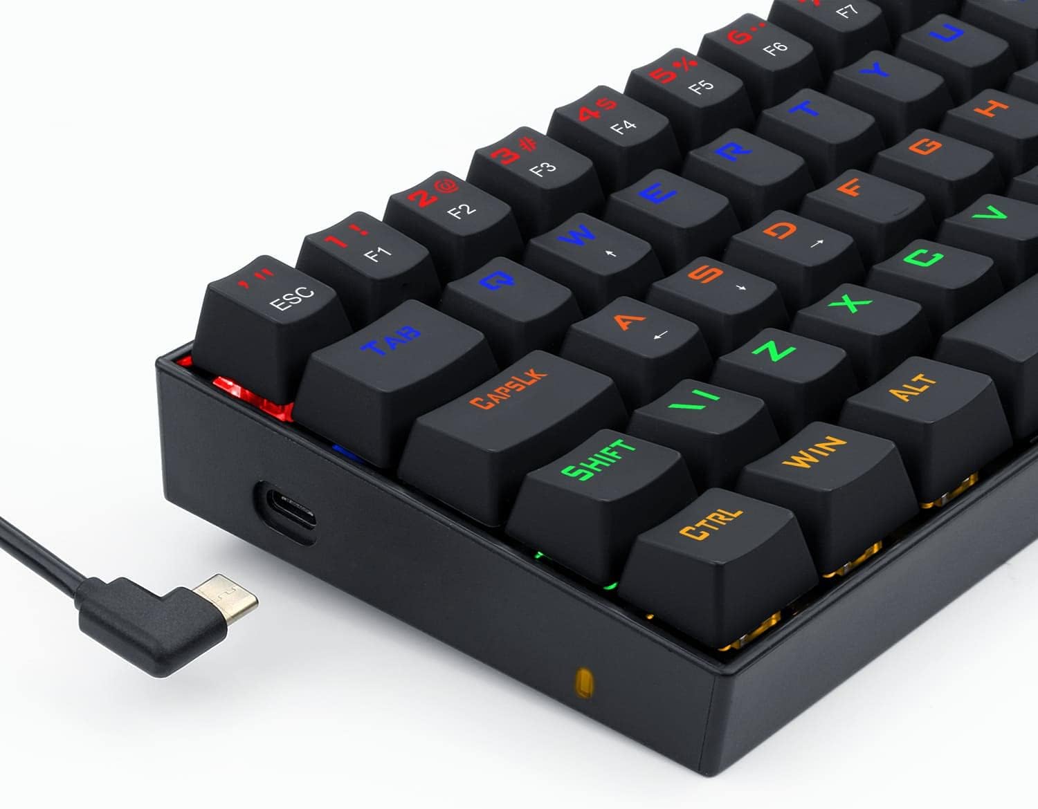 Teclado Mecânico Gamer Redragon Lakshmi Rainbow Preto, Switch Azul, ABNT2 - K606R (PT-BLUE) 6 61yRUVwlOqL. AC SL1500