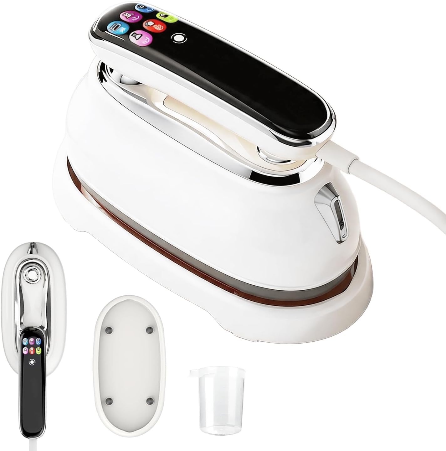 Travel Steamer for Clothes, 100-240V Dual Voltage Portable Garment Steamer, 1300W Travel Size Handheld Steam & Iron 2 in 1, for Global & Europe Travelling, Business, Home
