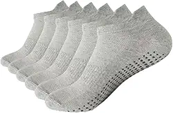 Meias de Pilates antiderrapantes para mulheres, meias aderentes ao tornozelo para ioga, barra, balé, exercícios descalços hospitalares, antiderrapantes