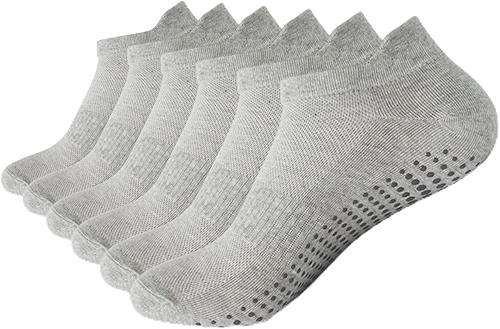 Meias de Pilates antiderrapantes para mulheres, meias aderentes ao tornozelo para ioga, barra, balé, exercícios descalços hospitalares, antiderrapantes