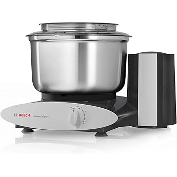 Bosch Universal Plus Stand Mixer - Black - Baker's Package with Additional Baking Attachments and Stainless Steel Bowl