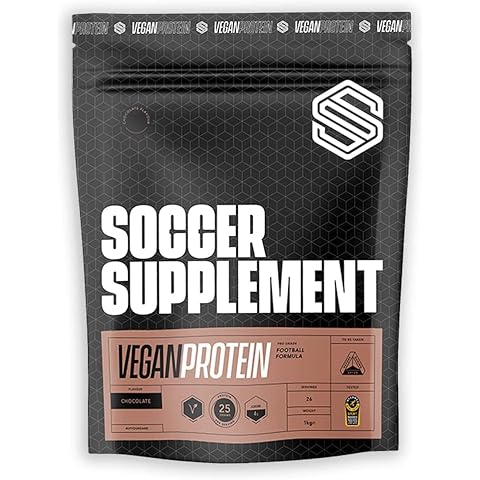 Vegan Protein - by Soccer Supplement - Contains 25g's of Protein per Serving and Tastes Delicious, Used by Premier League Footballers, Informed Sport Tested - 26 Servings, Chocolate Cover