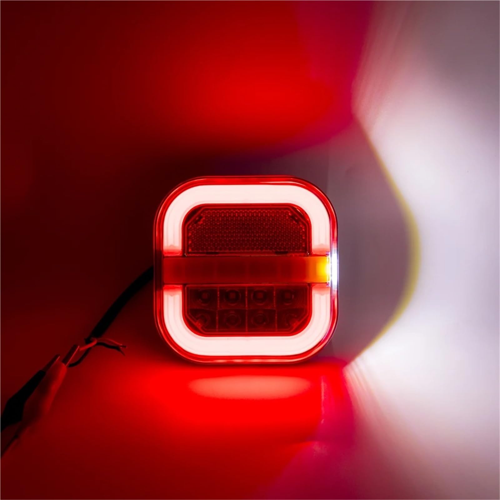 Luz Trasera Luz LED Trasera 12 V-24V Para Camión UTV ATV Furgoneta 4x4 Remolque Freno Cuadrado Intermitente Luz Matrícula