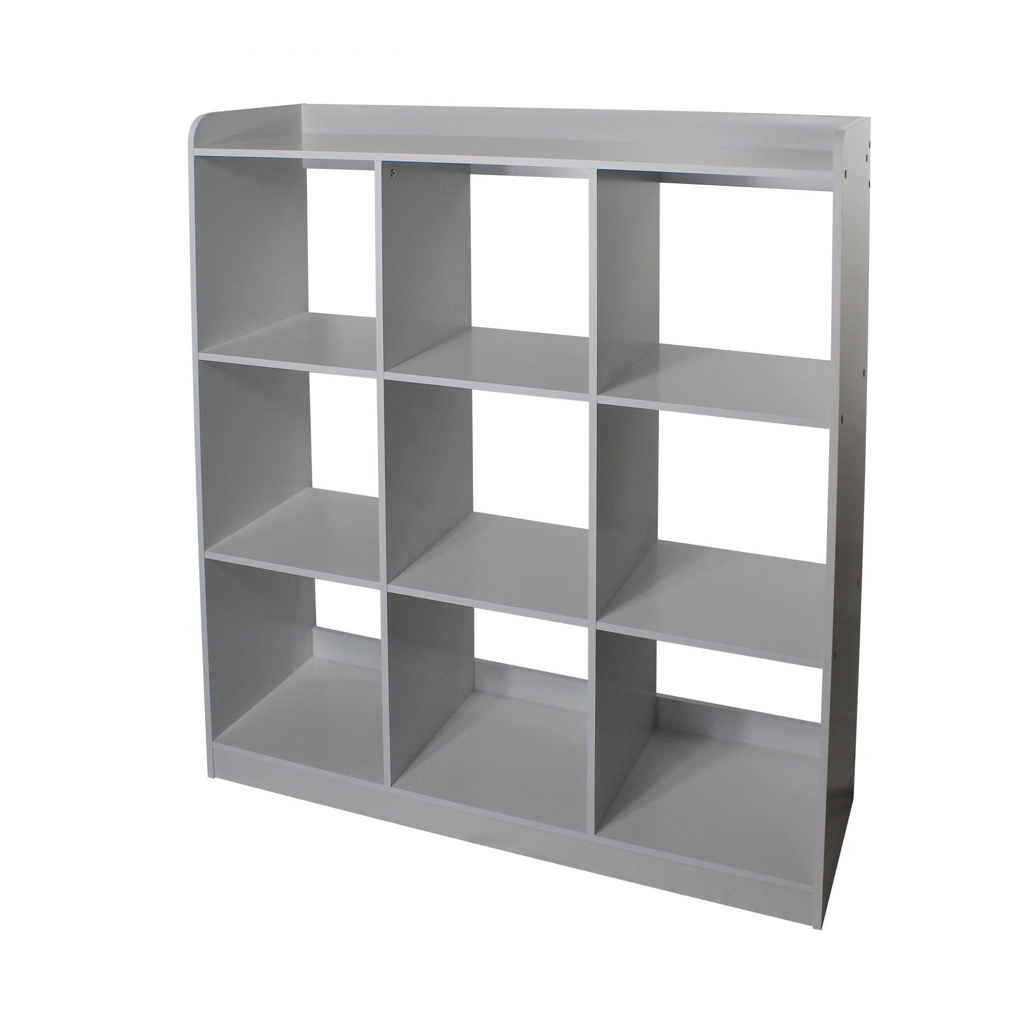 Iris Ohyama, Meuble Enfant, Bibliothèque à Livres, Organiseur de Jouets, 9 étagères Fixes, Multifonctionnelle, Design, Crèche, Chambre, Ecole - Kids Cube Shelf KCX-9 - Gris