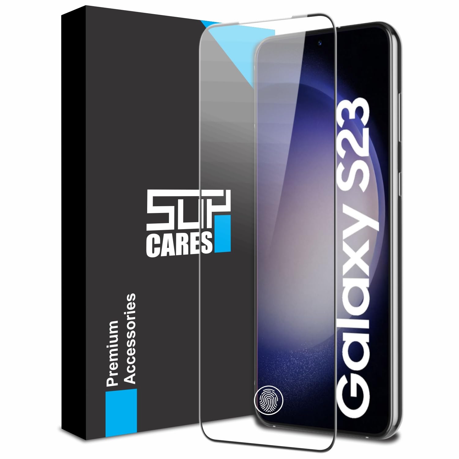 Military-Grade Gorilla Tempered Glass Screen Protector for Samsung Galaxy S22 and Galaxy S23 (6.1 Inch) With Installation Kit | Edge to Edge Coverage | Black-image-41