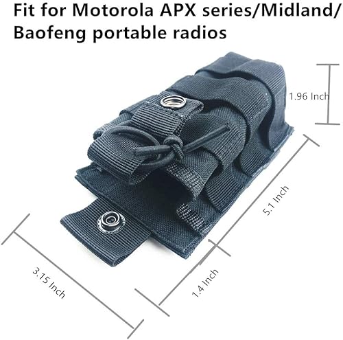 Miniatura 2 de Molle Tactical - Funda universal de nailon para radio compatible con Baofeng Midland Motorola Walkie talkies
