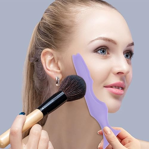 Miniatura 6 de Catcan Plantillas delineador de ojos 5 en 1 para ojos, herramienta multifuncional delineador de ojos, herramienta reutilizable de silicona para