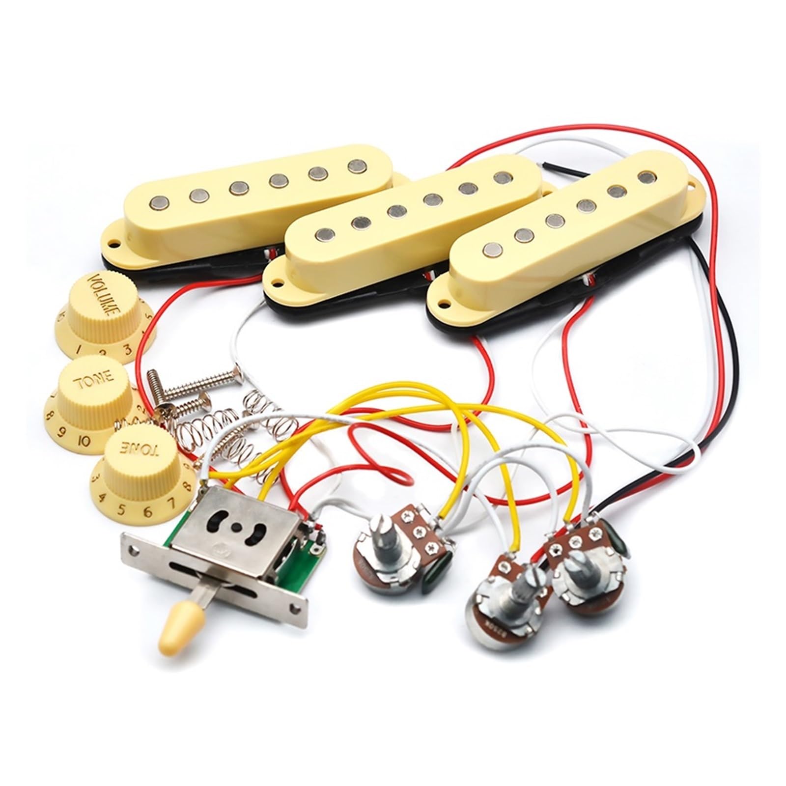 Electric Guitar Pickups Set 5-way Converter 2T1V Pickup Electric Guitar Wiring Harness Prewired With Pickup For ST Guitar
