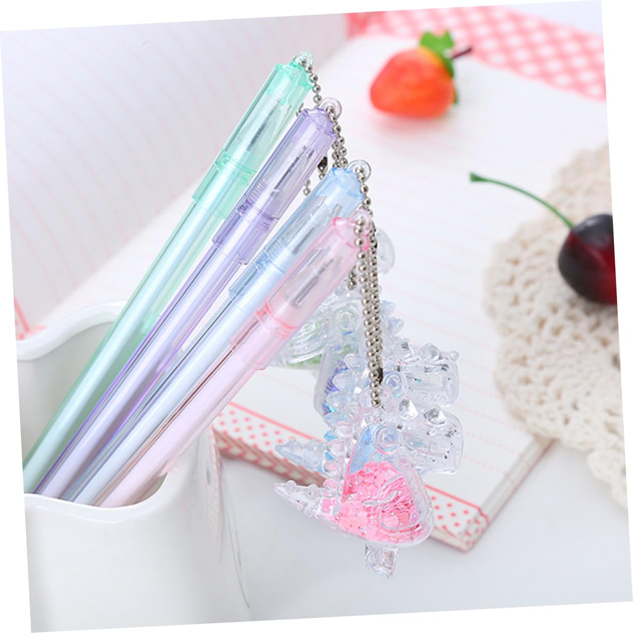 Ciieeo Lot De 3 Stylos À Encre Gel Avec Pendentif Dinosaure Adorable Écriture Fluide Pour Étudiants Garçons Et Filles 10 Pièces X 3