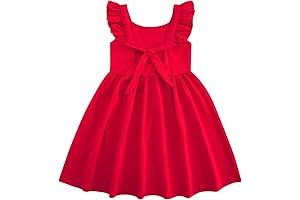 Adorable Red Swing Dress for Girls