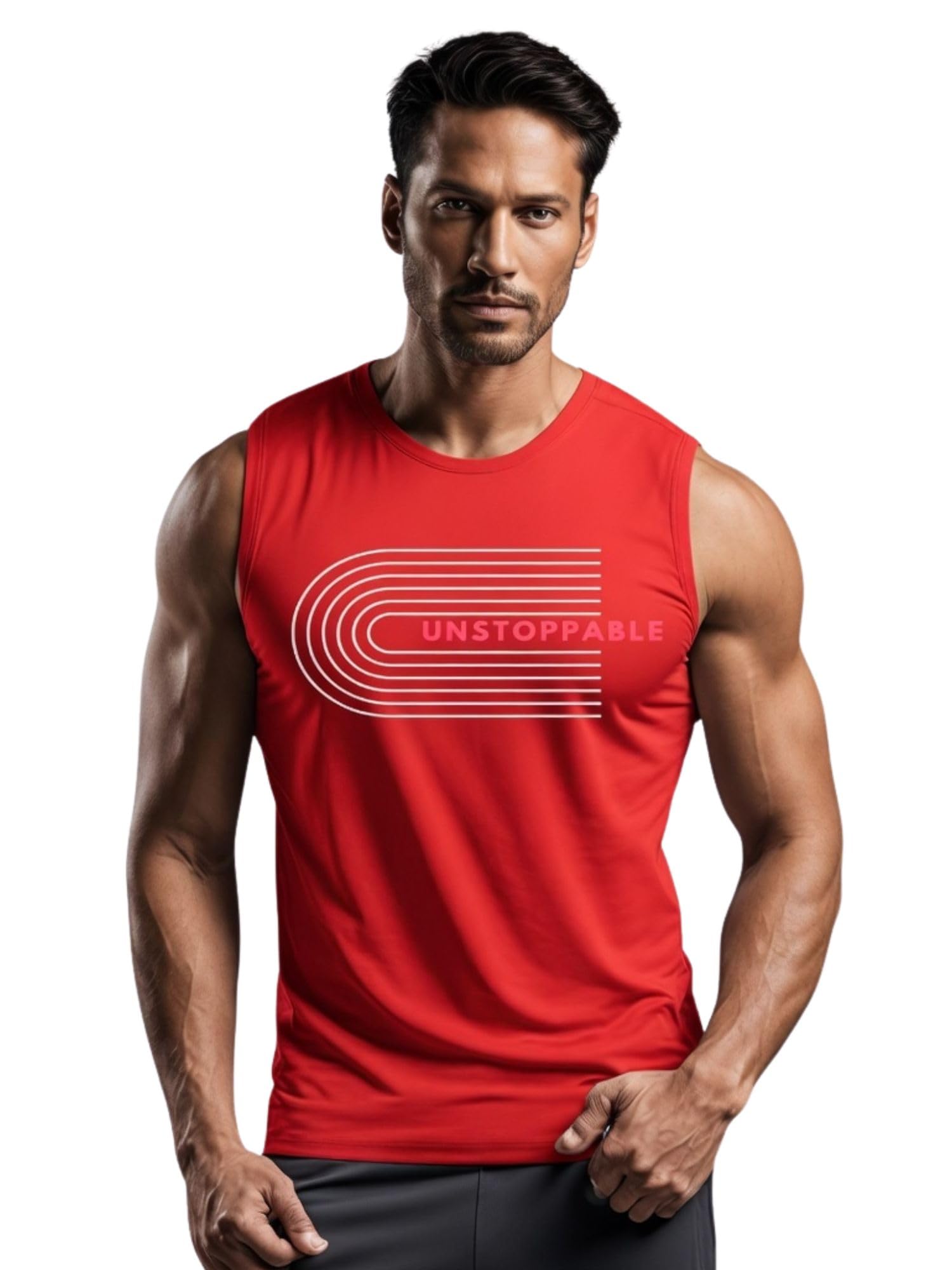 3colors 3Colours RGB Men's Active Wear Sleeveless Tank top, Gym Vest, Leisure wear CCUT-UNSTOP-picture-17