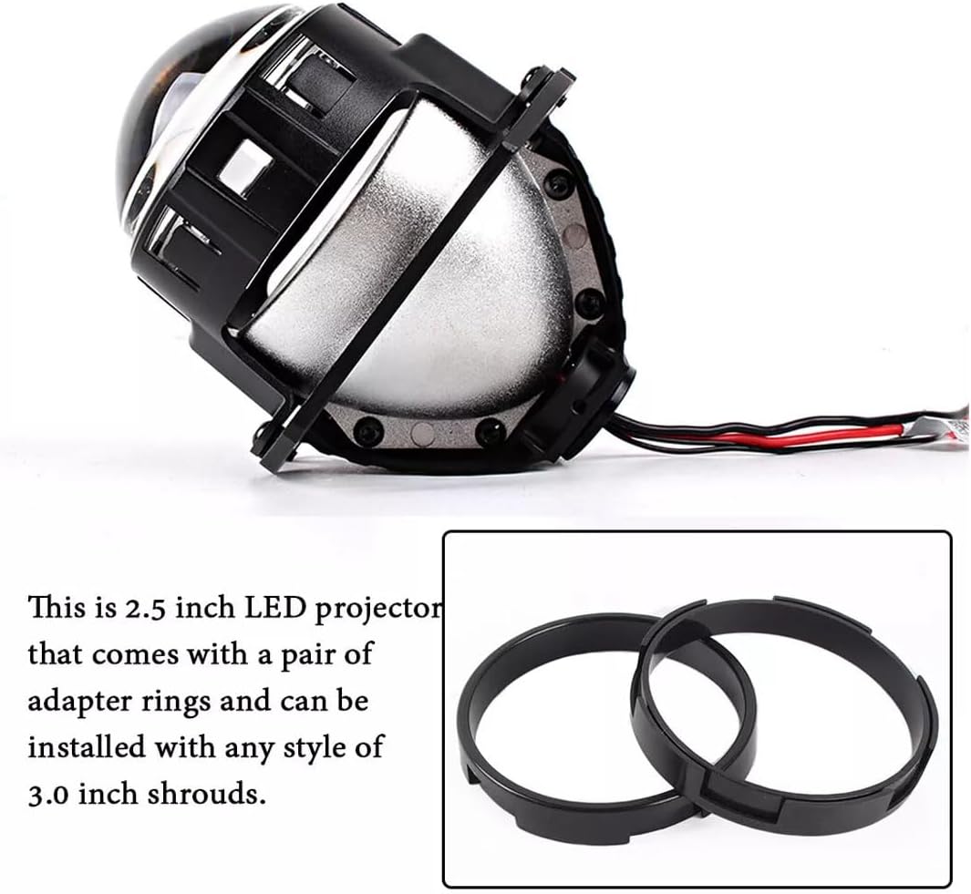 YUFANYA 2.5 Inch NHK Mini Projector Lens,84W 20,000LM 6000K White Focus Beam Clear Cut Off Line fit Car Headlight, Universal Headlight Retrofit Kit for H1 H4 H7 Car Motorcycle Headlight