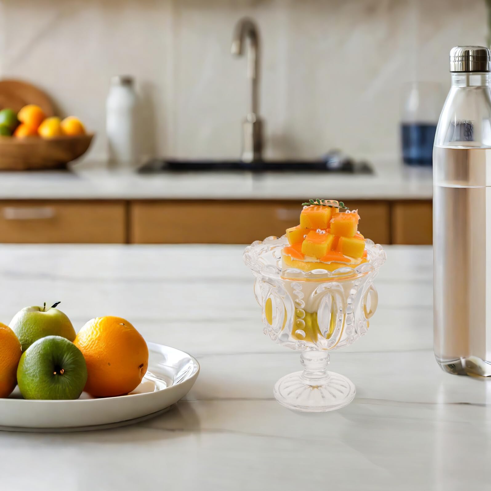 2 Piezas Cuencos de Vidrio para Postres Cuencos Transparentes Tazas para Helado para Pudín y Trifle