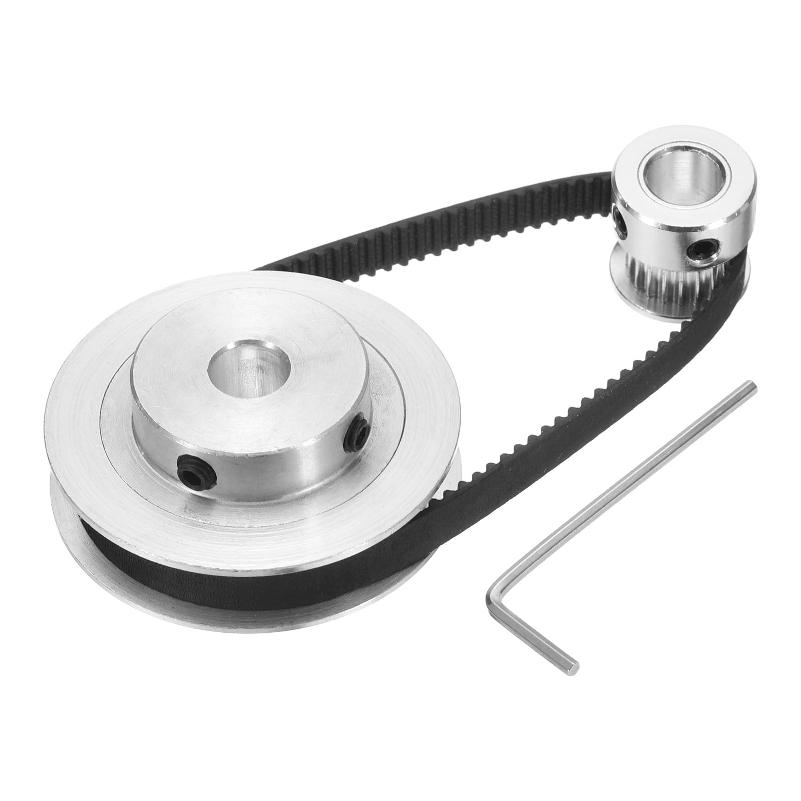 Produktbild von 2GT Zahnriemenscheibe 40 Zähne – 10 Mm Bohrung – Aluminium – Für 6 Mm Riemenbreite – 2 Stück Mit Inbusschlüssel – Für 3D-Drucker & CNC