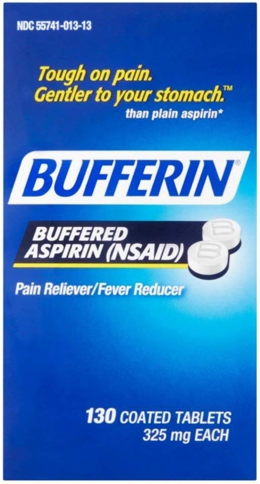 Bufferin Buffered Aspirin (NSAID) Coated Tablets Pain