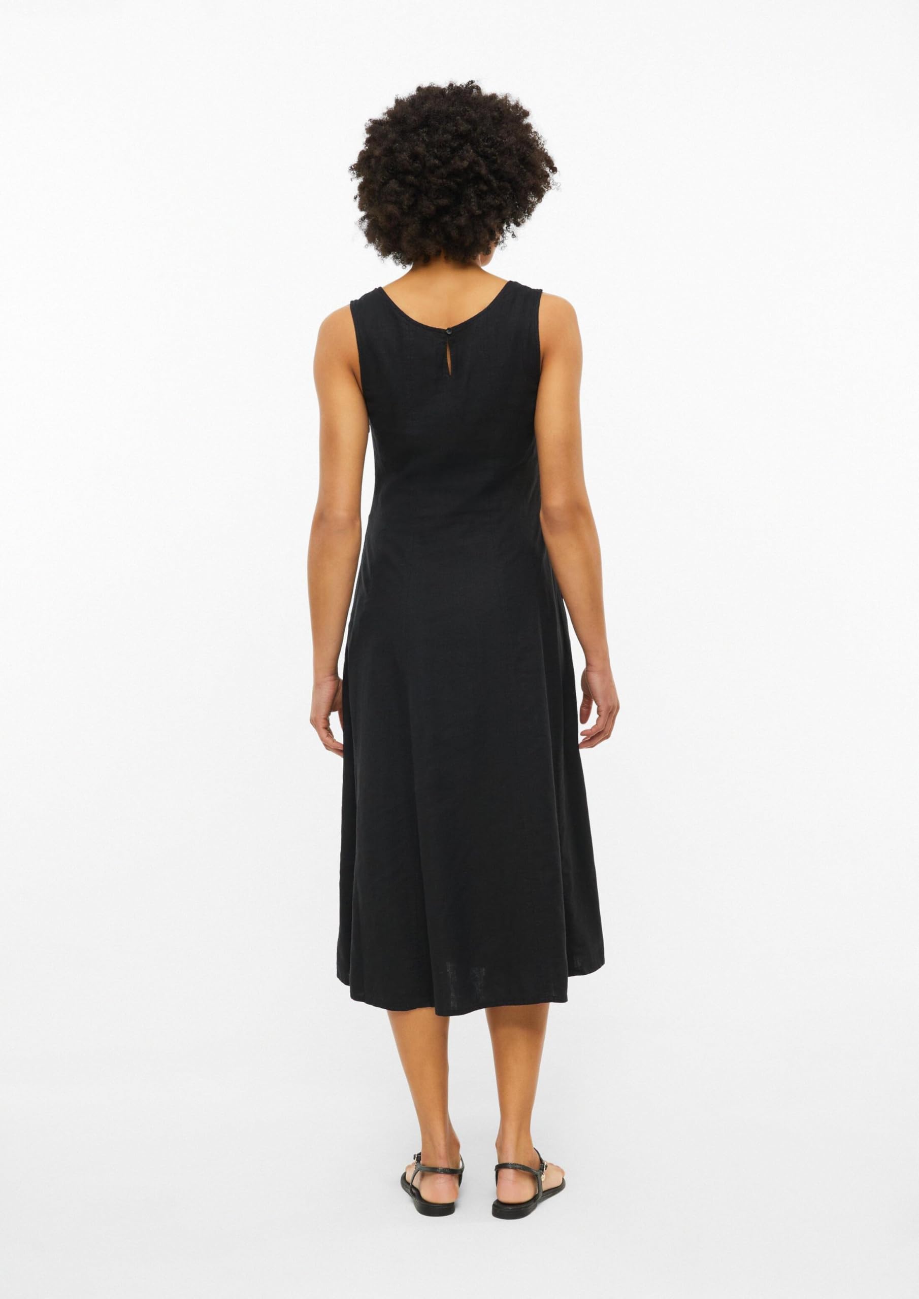 s.Oliver Damen 2179242 Midi Kleid aus Leinenmix (1er Pack)
