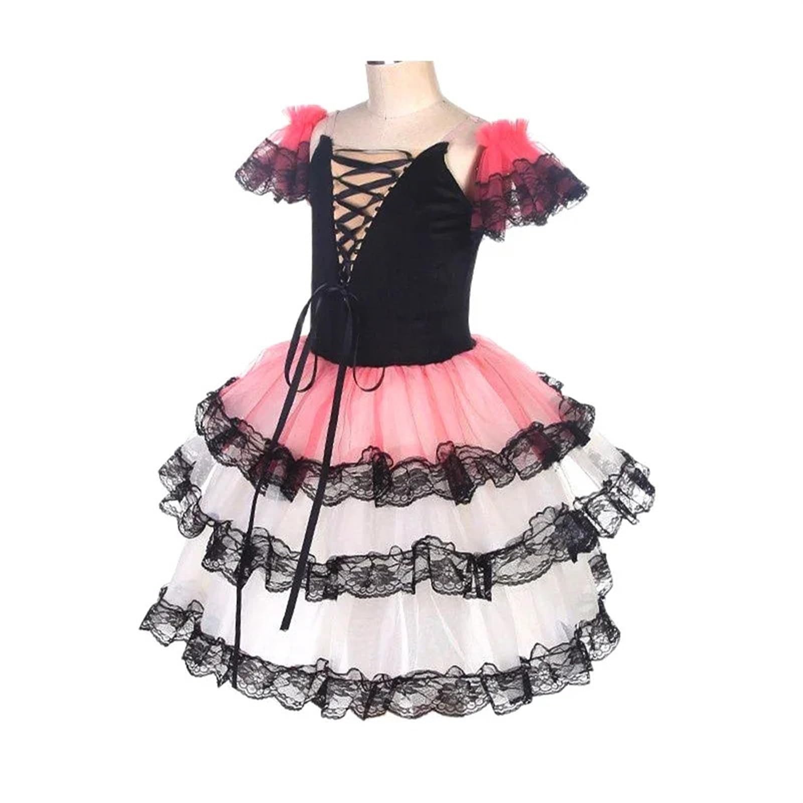 Vestido de Ballet para niñas Falda de Ballet for niñas y Mujeres Vestido tutú romántico Disfraces Danza(Adult XL)