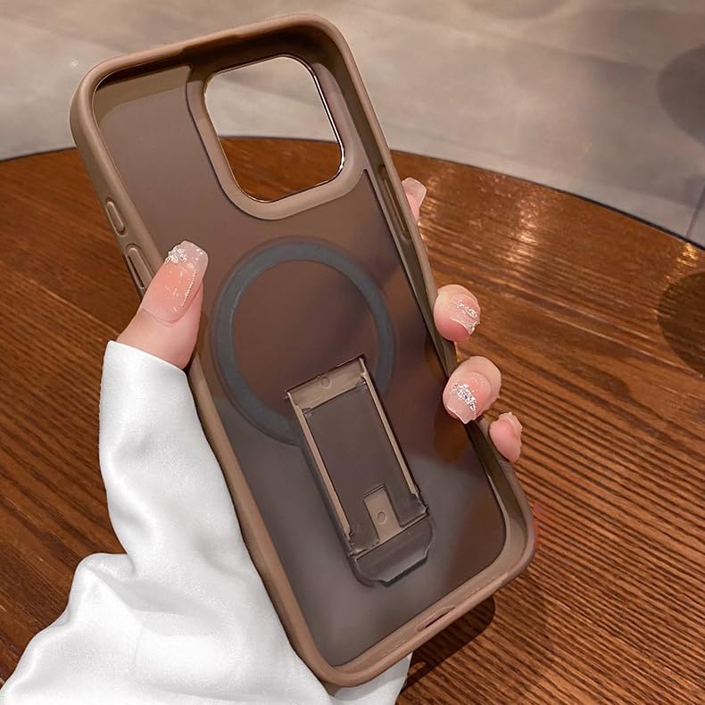 Kickstand Magnetic Case for iPhone 16/15 /14/13 Pro Max,Compatible with Magsafe,Millitary Heavy Duty Shockproof Magnetic Cover for Women Men Cases (Purple,for iPhone 14 Pro Max)
