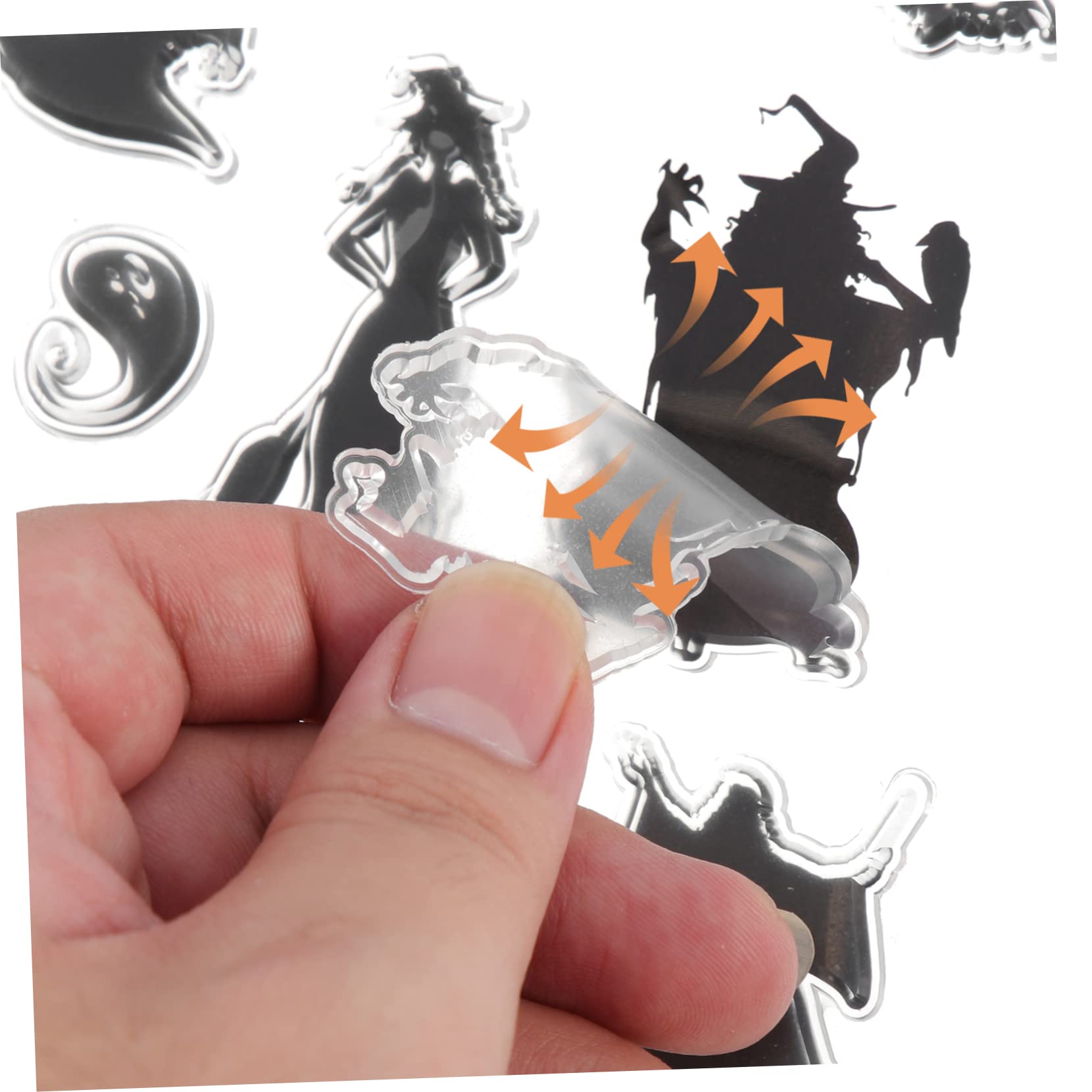 STOBOK 20pezzi Timbri Silicone Trasparenti Per Halloween Stamps Decorativi Per Scrapbooking e Fai Da Te Per Biglietti e Album Fotografici