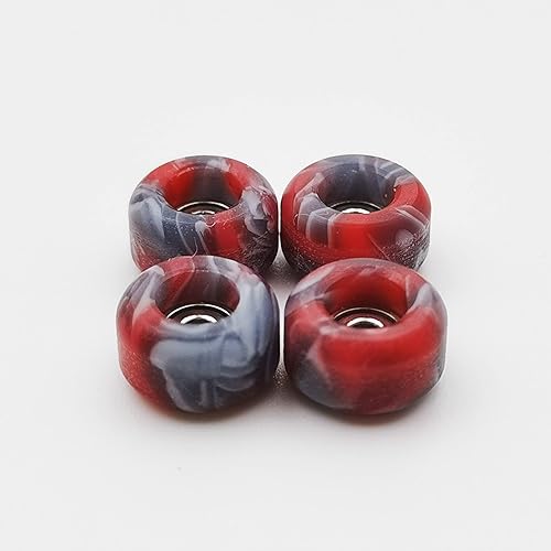 Miniatura 3 de Ruedas para Patineta RACOFSB con Rodamientos CNC Torneadas en Espiral de Color Mezcla Roja de Nuevo Material