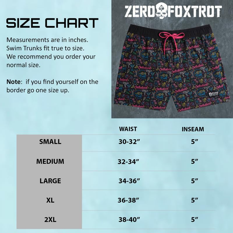 Zero Foxtrot Mens Swimwear, Swim Trunks and Board Shorts, Fast Drying, UPF 50+ | 5 and 7 Inch Inseam, SM – XXL 5