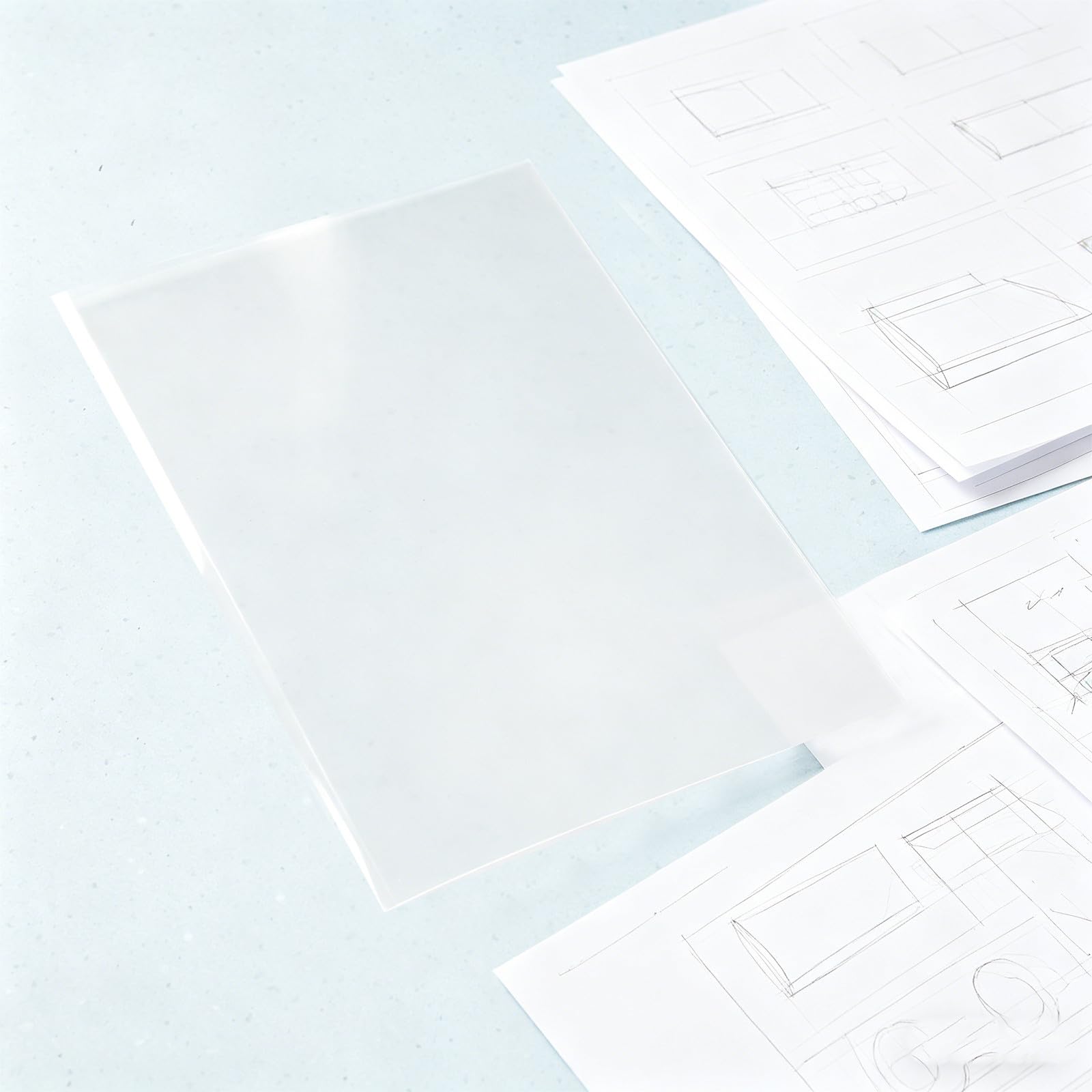 100 Pezzi Copertine per Rilegatura Trasparenti Pet A4