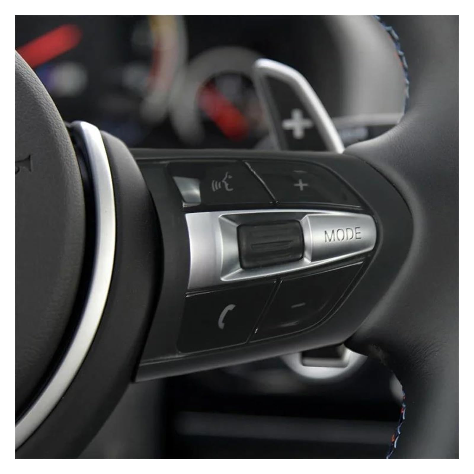 Pegatinas para cubierta central de consola central Para M5 M6 X5M X6M F85 F86 F15 estilo de coche Stee para anillo rueda botón interruptor decoración cubierta pegatina para M para accesorios deportivo