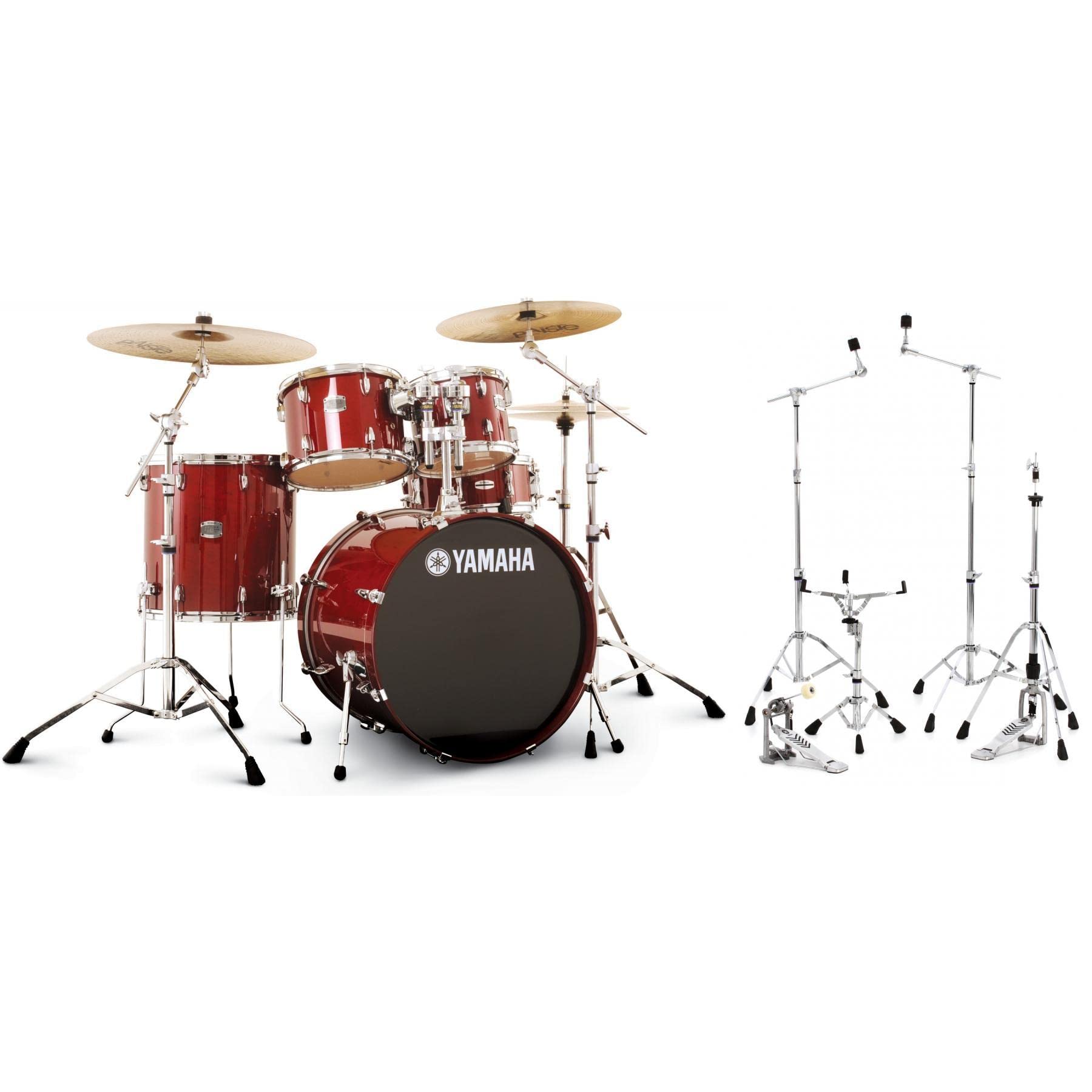 Yamaha Stage Custom Birch Drum Set - Cranberry Red : Amazon.in