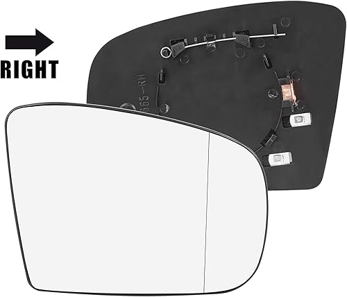 Miniatura 6 de X AUTOHAUX Espejo de vidrio calentado con placa de respaldo lado del pasajero lado derecho espejo retrovisor vidrio para Mercedes ML320 ML350 ML500