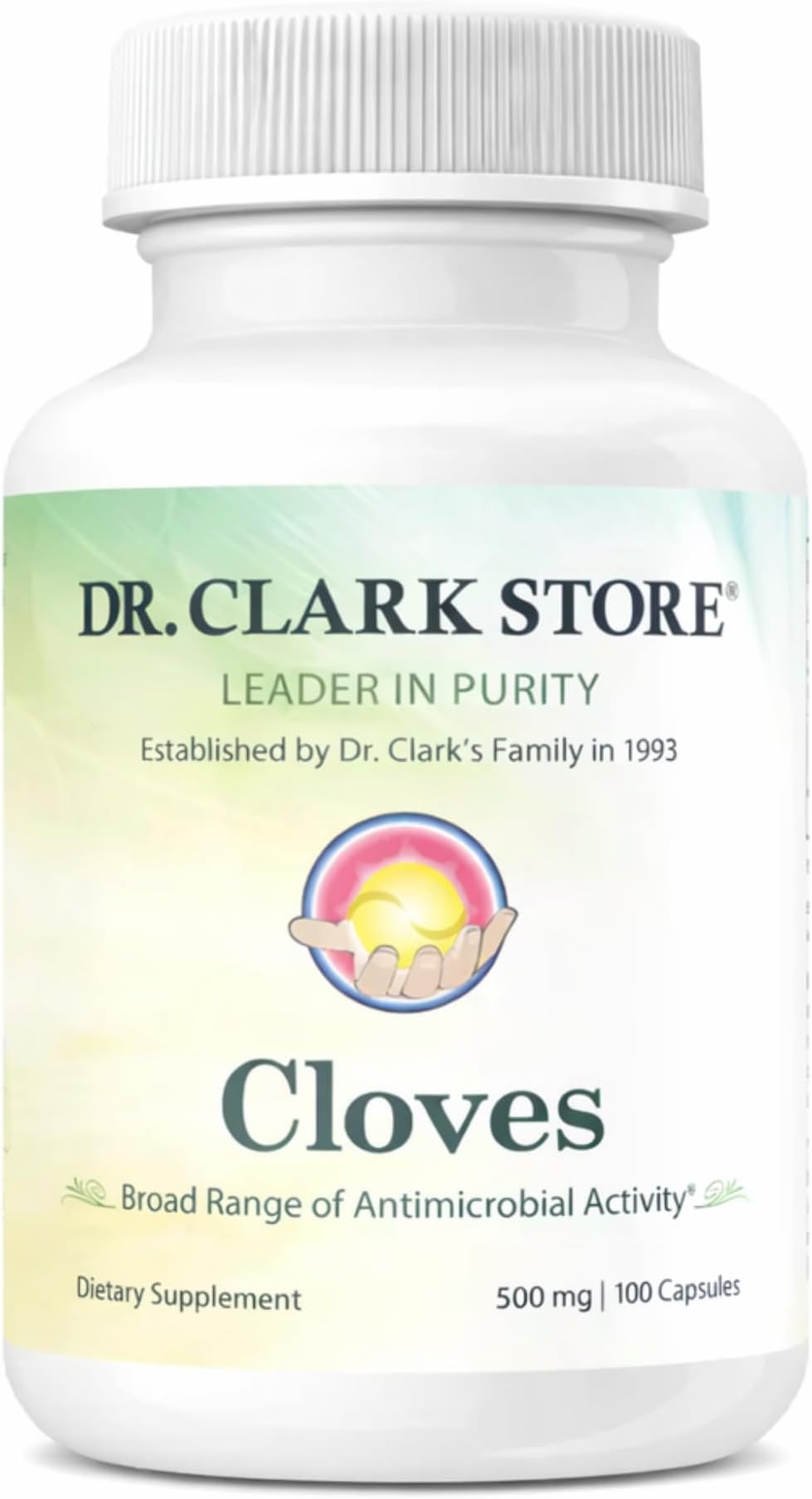 Dr Clark Store Cloves Supplement 500mg for Digestive Comfort and Balanced Internal Cleansing Support, 100 Gelatin Capsules for a 100-day Supply of Pure Botanical Wellness, Non-GMO and Gluten Free