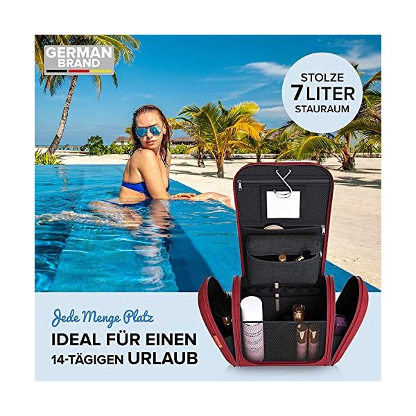 Kulturbeutel XXL [Design 2023] Kulturtasche für Männer und Frauen [8 Liter Stauraum], Kosmetiktasche für Mann und Frau… – Bild 4