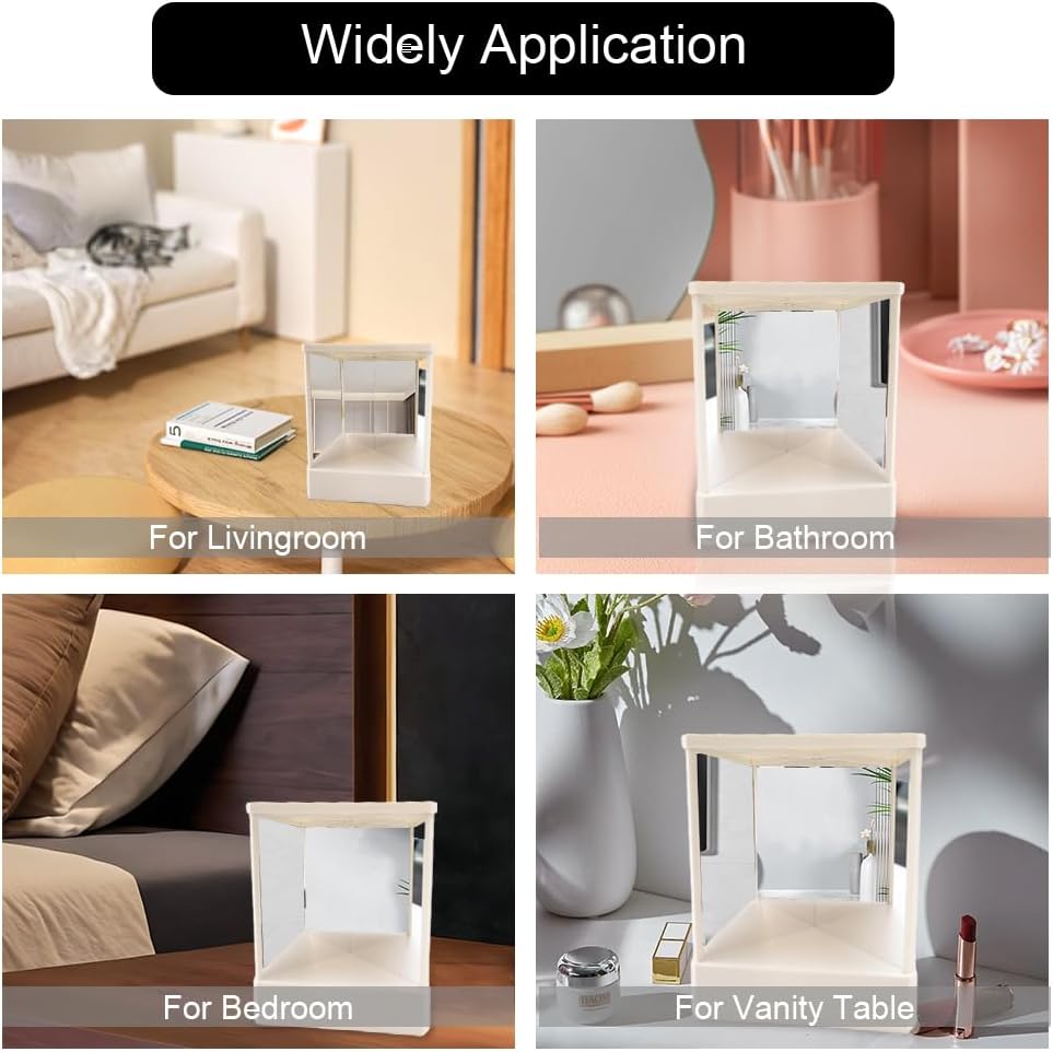 Non-Reversing Mirror, Real Mirror Non Reversing, True Image Reflection, Precision True Images Real Reflection, Precision Glass Viewing Angle, for Makeup Vanity & Beauty