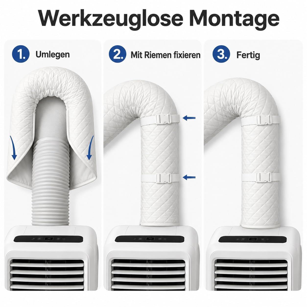 Isolierter Abluftschlauch für Klimaanlage, 12,7 und 15 cm | Thermo-Ummantelung, Für tragbare Klimaanlagen, Wohnung & Büro, Wärmedämmung, Für Garage & Haus