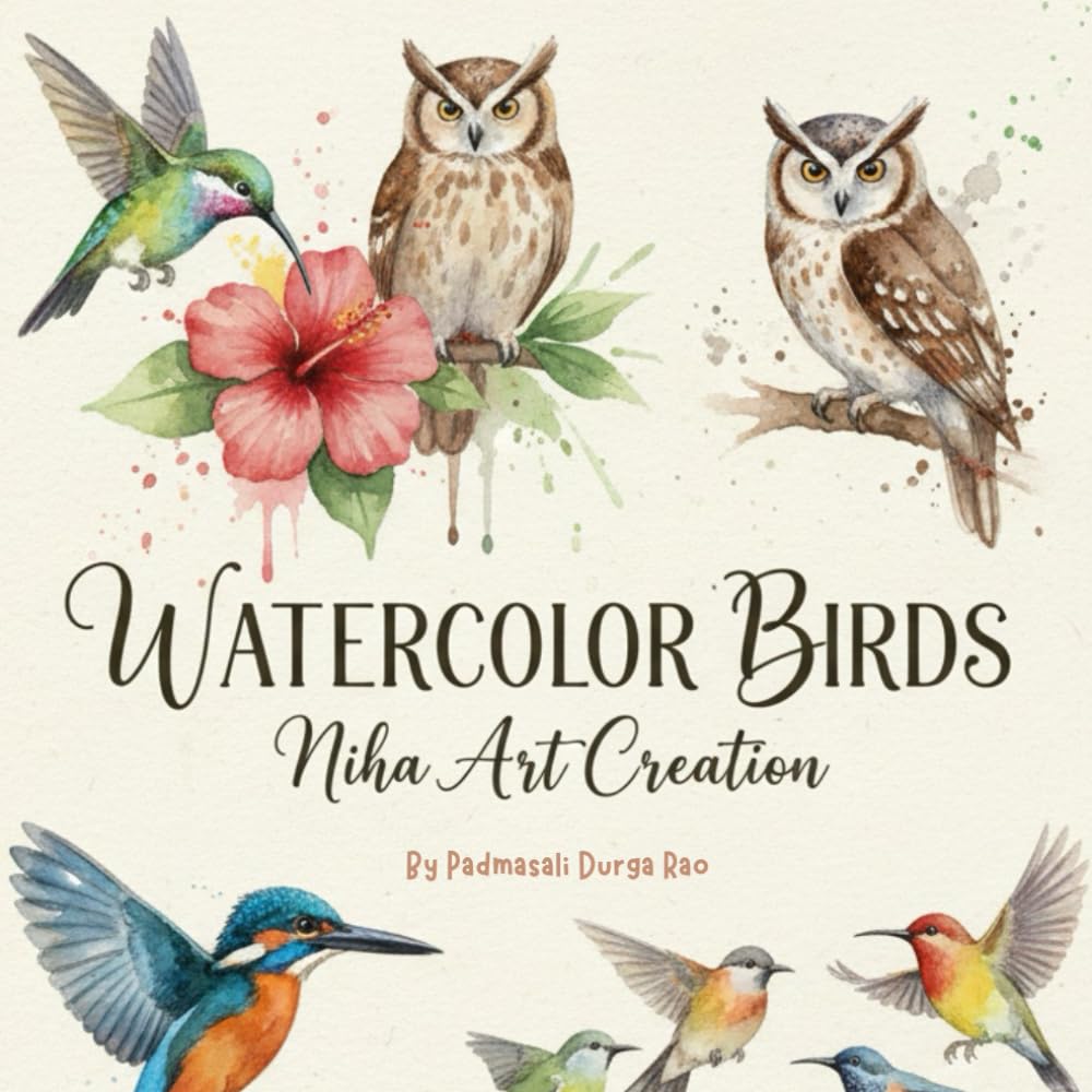 Little Birds Watercolor Painting Book for Kids: Cute & Easy Watercolor Birds for Young Artists