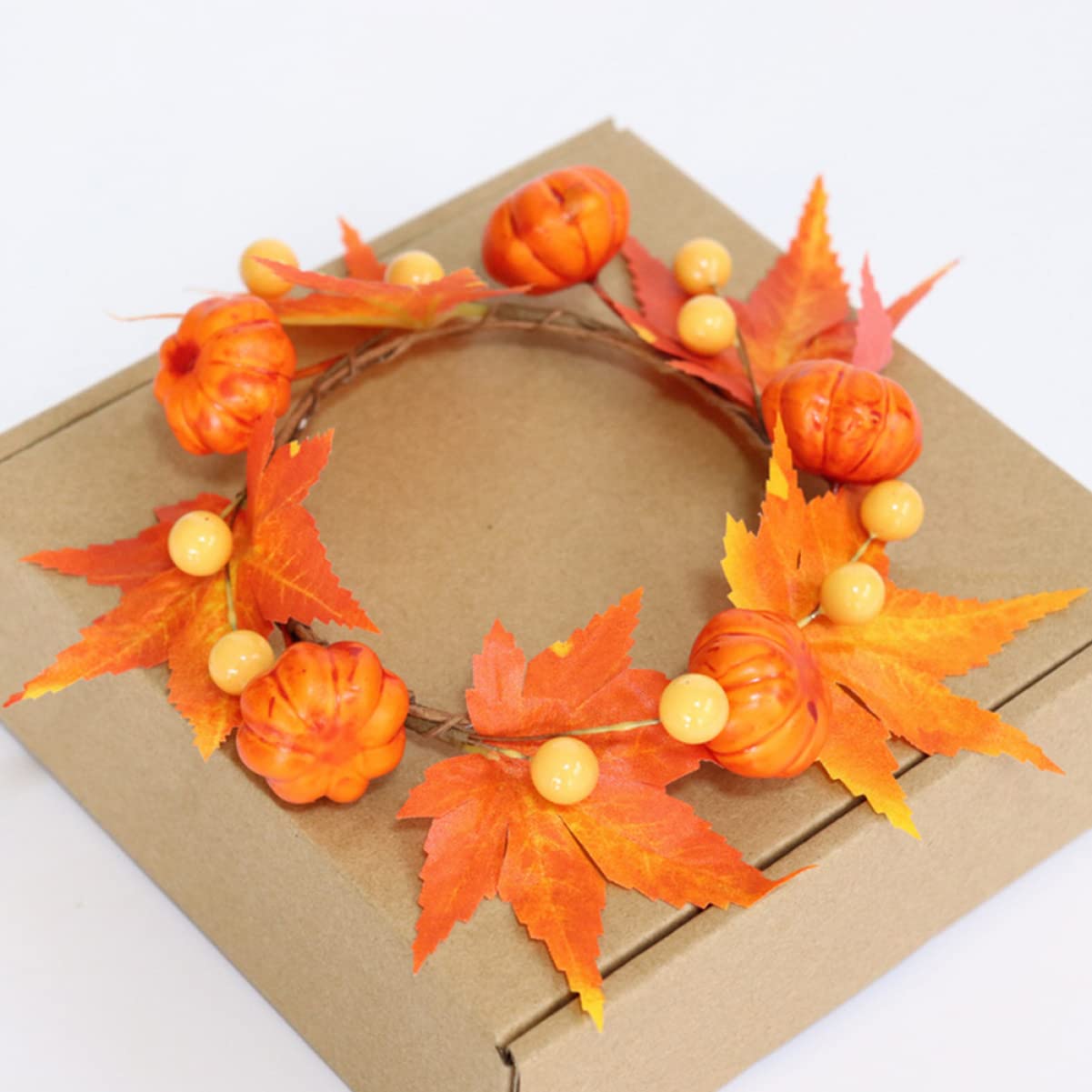 Cabilock 4 Juegos De Velas De Halloween con Forma De Y Hojas De Arce para Decoración De Fiestas De Navidad Y Acción De Gracias (4 Unidades)