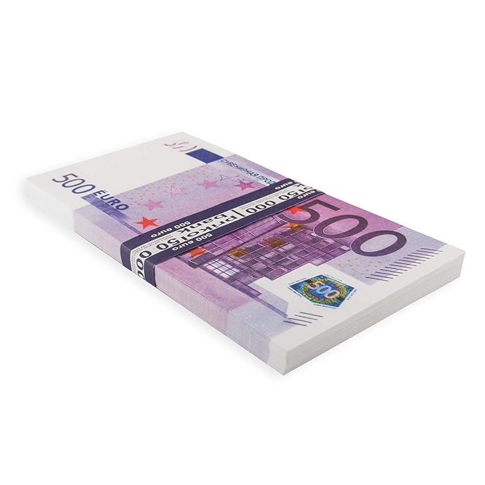 Buy Prop Money 500 Euro Bills Realistic, Play Money One Stack 100 Pcs