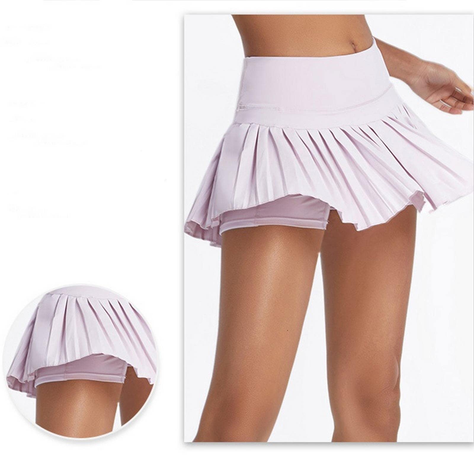 Falda de tenis para correr, plisada, pantalones cortos de fitness con bolsillo, cintura alta, A-c, 44