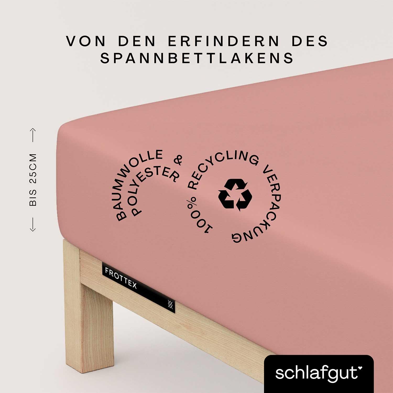 schlafgut Frottex Spannbettlaken 140x200 cm Frottee Baumwolle, Purple Mid