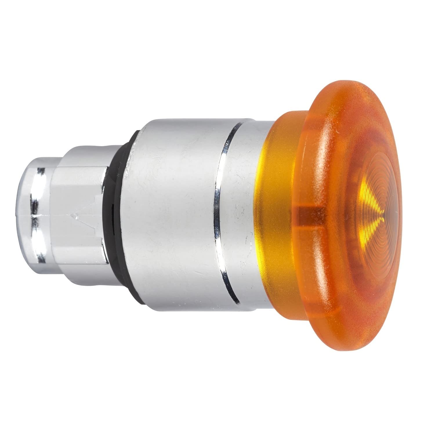 Commande jaune tête de champignon lumineuse pour bouton poussoir de tableau