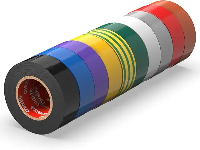 ERKO Isolierband Multicolor Set 10 Stück - Hochflexibel & Chemiebeständig