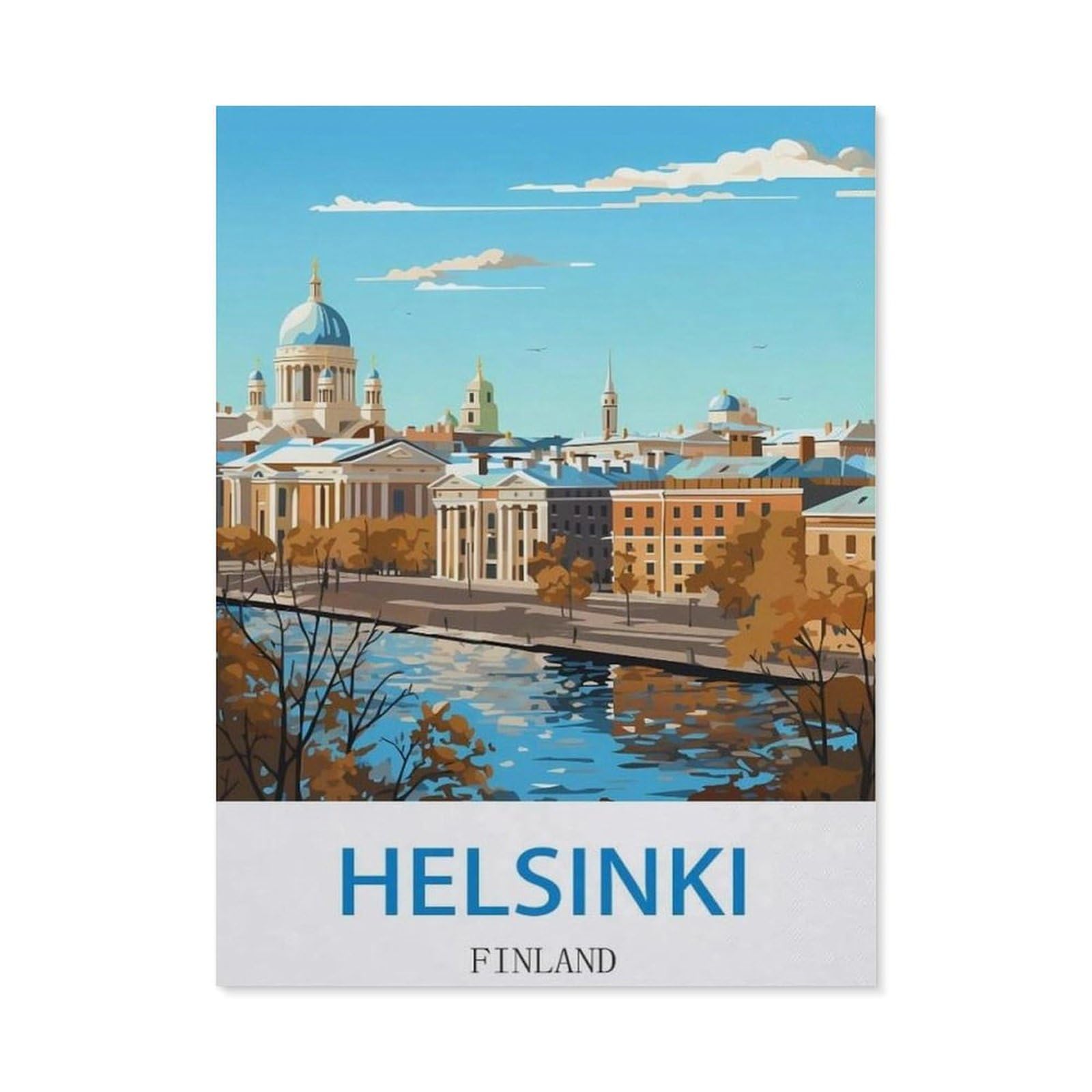 Metal Signs，Helsinki Finland(20x30cm）