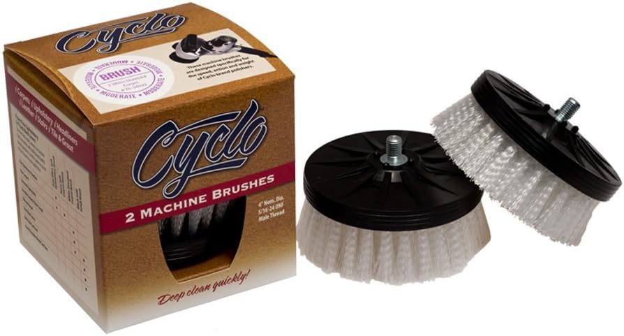 Cyclo (76-840x2-2PK) Shampoo Brush with White Soft Bristles, (Pack of 2)