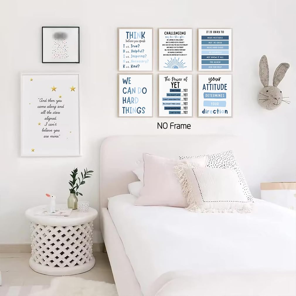 Dazzlewall 6Pcs Motivational Quotes Wall Art Pictures, Positive Affirmations Poster For Office Classroom Kids Room Bedroom Decor 810 In Unframed - View #5