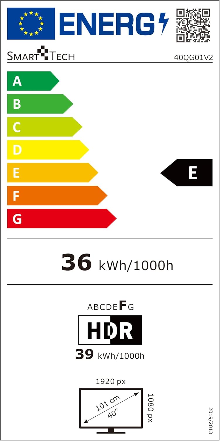 Smart Tech 40QG01V2 Energy Label