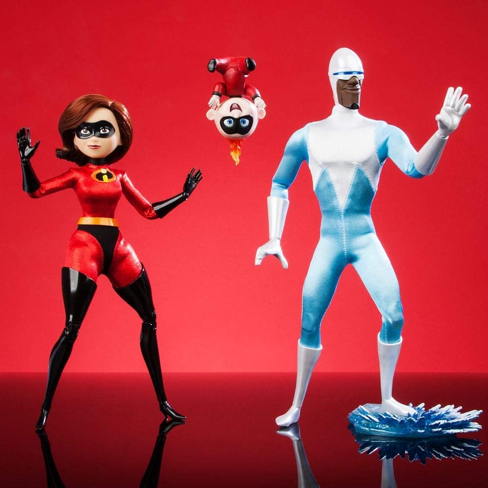 Disney Elastigirl, Jack-Jack, and Frozone Doll Set Designer Collection Pixar Animation Studios Series - Limited Edition