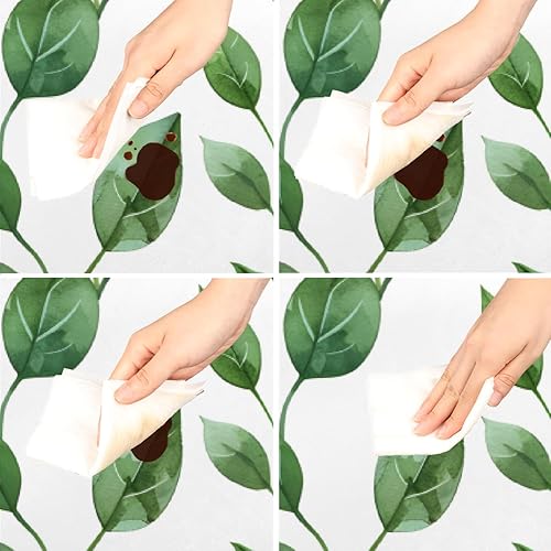 Vista 156 de Mantel redondo ajustable con borde elástico, mantel de hojas coloridas abstractas, impermeable, lavable, para mesas redondas, ideal para picnic