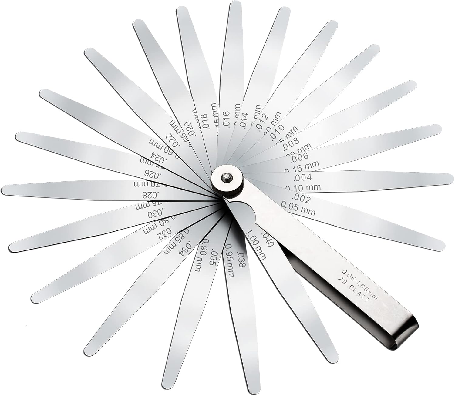 Buy Spurtar 20 Blade Stainless Steel Feeler Gauges Dual Marked Metric